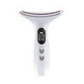 The white EMS Neck Face Firming Massager